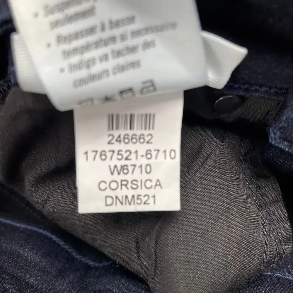 PAIGE Hoxton Ankle High Rise Skinny Jeans Womens 24 Corsica Dark Wash Blue